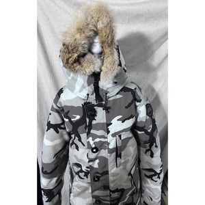 *Authenticated* Canada Goose Black Label Mens Camo Grey Parka Coat Medium Winter